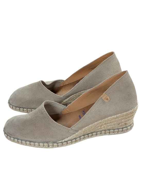 Verbenas Shoes - Verbenas Taupe Suede Espadrille Wedge Shoes Size 39